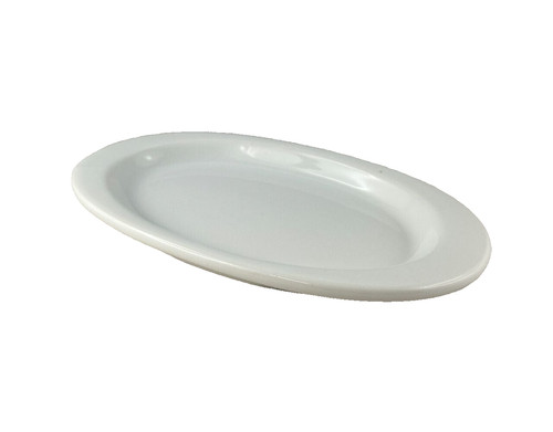 Teller oval schale - schale, weiß