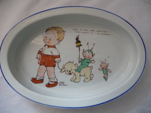 Shelley art deco baby plate - art,