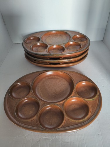 Fondueteller braun neu oval - 4,